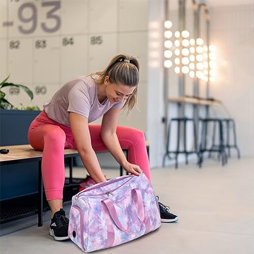 Kimwadalh Mujer Bolsa de Deporte Niñas Bolso de Viaje Portatrajes de Viaje,Ligero Bolsa Deporte Niña para Viaje,Mariposa,Gimnasia,Deporte,Rítmica