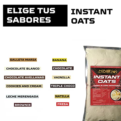 King Nutrition Instant Oats 1kg Harina de avena (Fresa, 3kg)