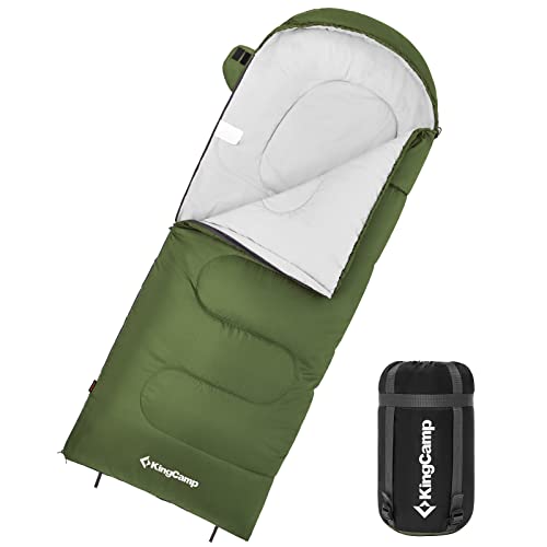 KingCamp Saco de Dormir Momia Saco de Dormir Niños Ultraligero Saco de Dormir Infantil Sleeping Bag para Camping Montaña Portátil Bolsa de Compresión Verano 165 x 70cm