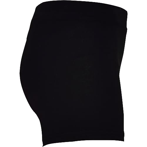 KINKIES Pantalón Corto Deportivo Negro para niñas - Short de Deporte con Cintura elástica, cómodo y Elegante para Chicas (10 años)