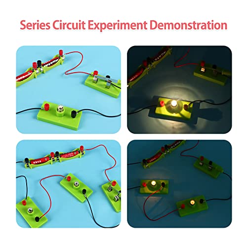 Kit de Aprendizaje de Circuito para niños, Serie de experimentos de Circuito eléctrico de Bricolaje y Circuito Paralelo para Aprendizaje de Circuito de Principiante(Circuito Paralelo en Serie)