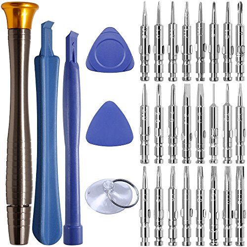 Kit de herramientas de reparación profesional de 30 piezas, herramientas de apertura SourceTon con mango de aleación de trinquete de metal compatible con iPad, MacBook, consola de juegos