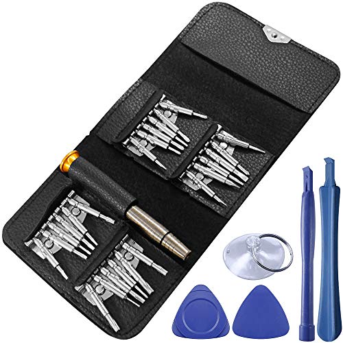 Kit de herramientas de reparación profesional de 30 piezas, herramientas de apertura SourceTon con mango de aleación de trinquete de metal compatible con iPad, MacBook, consola de juegos