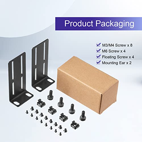 Kit de montaje en rack universal ajustable de 19 pulgadas para HP/ProCurve/Aruba/OfficeConnect/HPE y otros interruptores