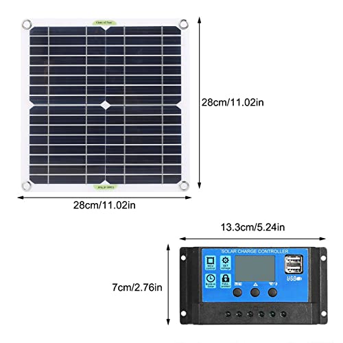 Kit de panel solar de 200 W, 12 V, puertos USB duales, monocrystalline, cargador solar offgrid con controlador solar, panel solar Plus de 100 A para coche, yate, RV batería cargador