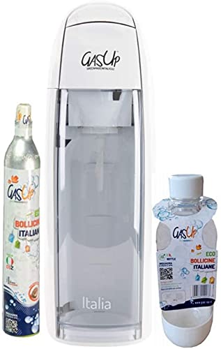 Kit ITALIA White de maquina gasificadora GasUp, Incluye cilindro de gas y botella de proceso