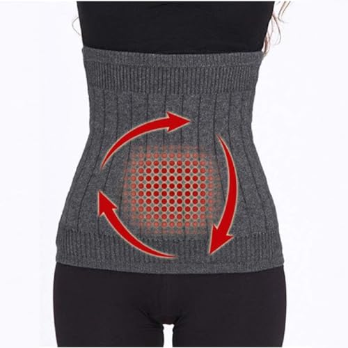 Kiuiom Calentador de Espalda,Cinturón de Calor para Lumbares,Cinturón Calentador de Invierno,Faja Lumbar Caliente para Hombres Mujeres para Cintura de Apoyo Caliente Dolores Menstruales