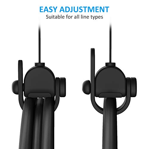 KIWI design Gestión de Cable VR, 6 Packs Sistema de Suspensión VR para HTC Vive/Pro/Oculus Rift/Oculus Rift S/Sony Playstation VR/Microsoft MR/Samsung Odyssey Accessori VR(Negra)