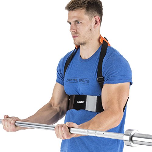 Klarfit BiTi Blaster muñequera bíceps tríceps Isolator Blaster Bomber (Sujeción Ejercicios Curl, cordón Nylon Ajustable, construcción sólida Metal, Forma anatómica)