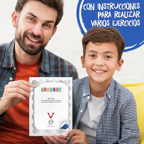 KLEINTOBER Goma elástica de Saltar para niños Premium I Juguete para Interior y Exterior I Banda Azul con Instrucciones para Juegos I Ideal para Fiestas de cumpleaños