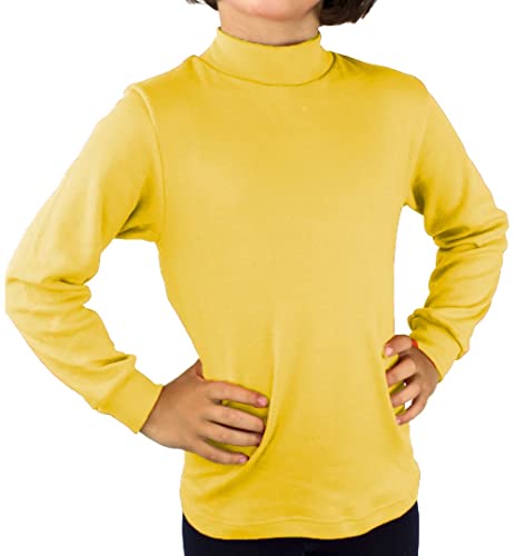 KLOTTZ POLO44 - Camiseta Carnaval Manga Larga niños Fabio Halloween. Polo Cuello semicisne e Interior Afelpado. Niñas Color: Amarillo Talla: 4