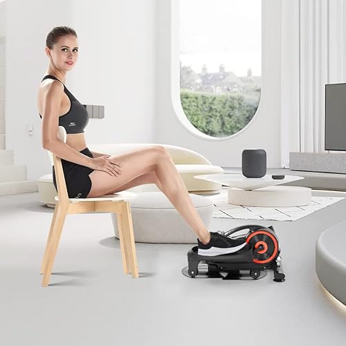 KM Fit Leg Trainer con Pantalla LCD y App | Bicicleta estática | Mini Bicicleta elíptica | Crosstrainer para casa y Oficina | Resistencia magnética continuamente Ajustable | hasta 100 kg