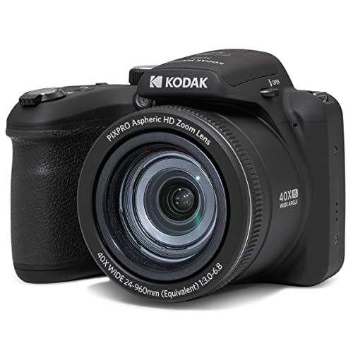 Kodak PIXPRO Astro Zoom AZ405-BK 20MP Cámara Digital con Zoom óptico 40X 24mm Gran Angular 1080P Full HD Video y LCD de 3 Pulgadas (Negro)