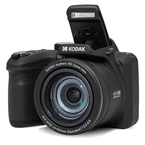 Kodak PIXPRO Astro Zoom AZ405-BK 20MP Cámara Digital con Zoom óptico 40X 24mm Gran Angular 1080P Full HD Video y LCD de 3 Pulgadas (Negro)