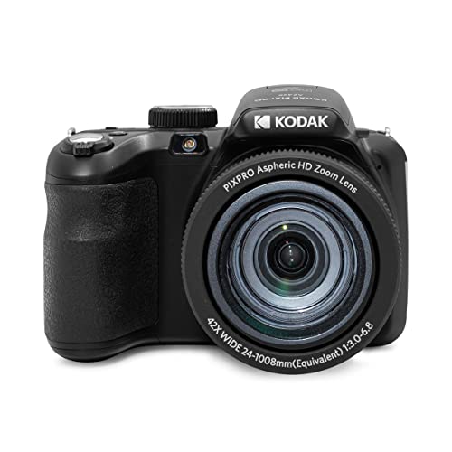 KODAK Pixpro Astro Zoom AZ425 - Cámara Digital Bridge, Zoom óptico 42X, Gran Angular de 24 mm, 20 megapíxeles, LCD 3, vídeo Full HD 1080p, batería Li-Ion - Negro