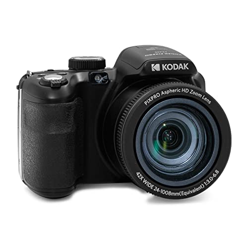 KODAK Pixpro Astro Zoom AZ425 - Cámara Digital Bridge, Zoom óptico 42X, Gran Angular de 24 mm, 20 megapíxeles, LCD 3, vídeo Full HD 1080p, batería Li-Ion - Negro