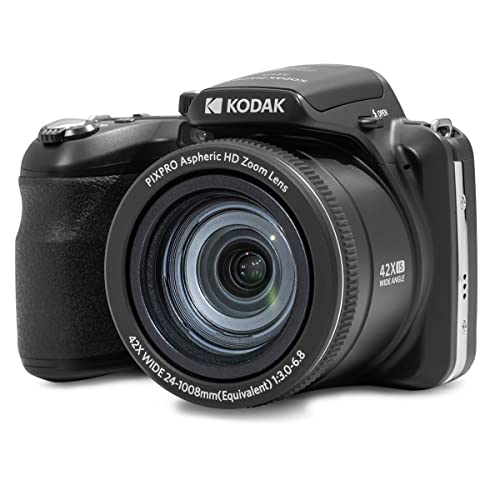 KODAK Pixpro Astro Zoom AZ425 - Cámara Digital Bridge, Zoom óptico 42X, Gran Angular de 24 mm, 20 megapíxeles, LCD 3, vídeo Full HD 1080p, batería Li-Ion - Negro