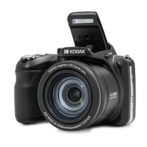 KODAK Pixpro Astro Zoom AZ425 - Cámara Digital Bridge, Zoom óptico 42X, Gran Angular de 24 mm, 20 megapíxeles, LCD 3, vídeo Full HD 1080p, batería Li-Ion - Negro