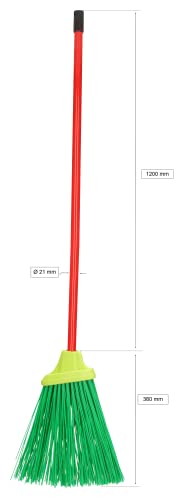KOTARBAU® Escoba de barrido asimétrico con mango y cerdas largas de nylon