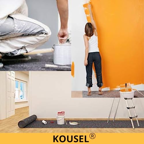 KOUSEL Manta Fieltro Proteccion Suelos 1mx 25m(25M)(180gr/m)-Pintor, Reformas, Mudanzas, Bricolage-Antideslizante y Resistente a derrames, Reutilizable.Fabricado con telas recicladas.Protector suelos