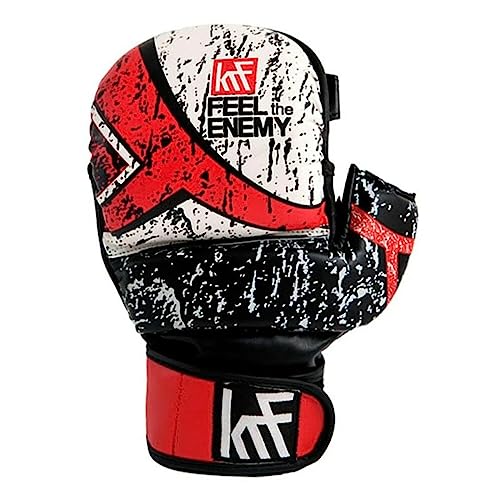 KRF Feel The Enemy Gel Super Eva 7OZ Guantes para Box, Unisex Adulto, Negro, M