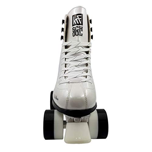 KRF The New Urban Concept Des Krf Patin Roller School ALU Leather Patinaje Infantil, Juventud Unisex, Multicolor (Blanco/Negro), 36