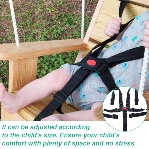 KSIUW 1 Pcs Arnés Ajustable de 5 Puntos para bebé, arnés para Cochecito, Trona arnés Universal para Silla de niño Cochecito, Trona