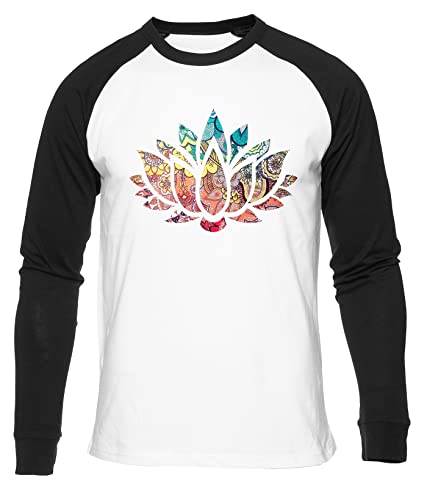 Kundalini Yoga - Kundalini Chakra Camiseta De Béisbol Hombres Mujeres Unisex Blanco Cuello Redondo Manga Larga Algodon Organico tee Baseball T-Shirt Unisex White