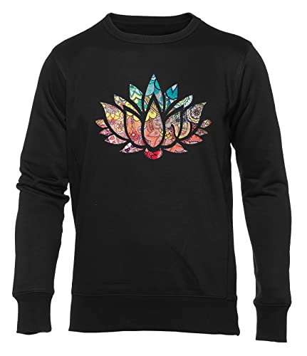 Kundalini Yoga - Kundalini Chakra Jersey Unisex Hombres Mujeres Negro Cuello Redondo Manga Larga De Entrenamiento Jumper Unisex Men's Womens Black