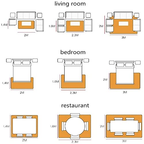 Kunsen Suelo Radiante electrico Alfombra Lavable Resistente al Desgaste Decoración de patrón Colorido Rectangular fácil de cuidar 70x140cm