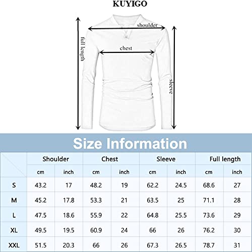 KUYIGO Camiseta de Manga Corta para Hombre Henley Casual Running Gym Workout Basic L Gris