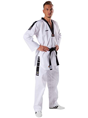 KWON Dobok TKD Anzug Grand Victory - Traje de Artes Marciales (Talla Mediana) Blanco Blanco Talla:160