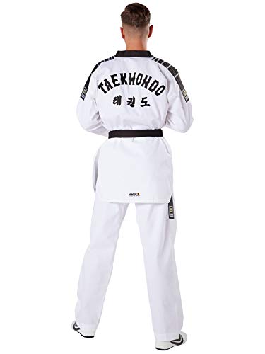 KWON Dobok TKD Anzug Grand Victory - Traje de Artes Marciales (Talla Mediana) Blanco Blanco Talla:160