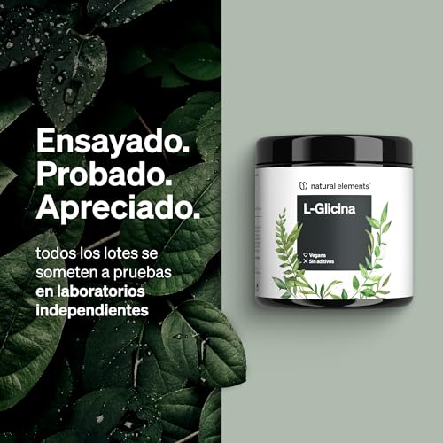 L-Glicina en polvo – 500 g (cobertura para 11 meses) – sabor neutro – vegana, dosificación óptima, sin aditivos – producido y probado en laboratorio en Alemania