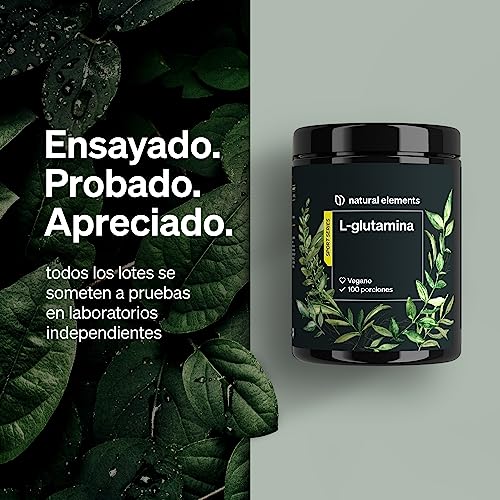 L-Glutamina en Polvo – 500g – L-Glutamina pura – insípida – vegana, altamente dosificada, sin aditivos – producida en Alemania y probada en laboratorio