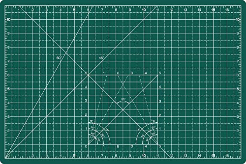 La Canilla Base de Corte Autocicatricante Patchwork A3 (45x30cm y 18x12") 5 Capas con Cuadrícula, para Costura y Manualidades (Verde)