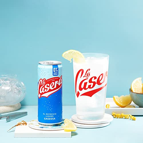 La Casera® Gaseosa, El Refresco Ligero, con Cero Azúcares y Cero Calorías - Lata, Pack 24 x 33 cl