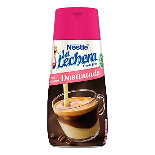 La Lechera Nestlé Leche condensada desnatada - Botella de Sirve Fácil Caja 12 x 450 g