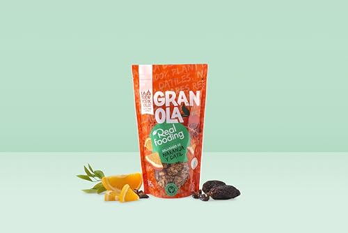 LA NEWYORKINA Granola Real Fooding | Deliciosa Granola Horneada con Aceite de Oliva Virgen Extra y Pasta de Dátil | Avena, Almendras y Ralladura de naranja | En envase de 275gr