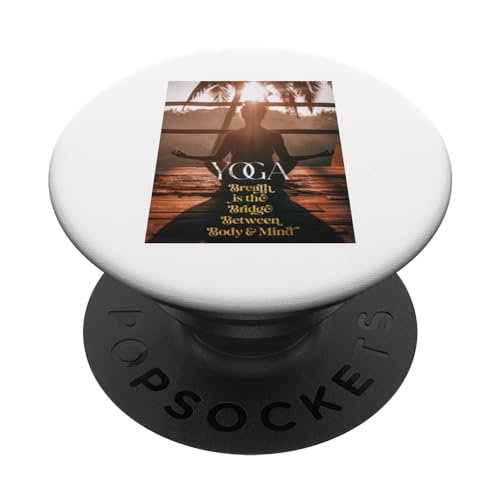 La respiración es el puente entre la mente y el espíritu de yoga corporal PopSockets PopGrip Intercambiable