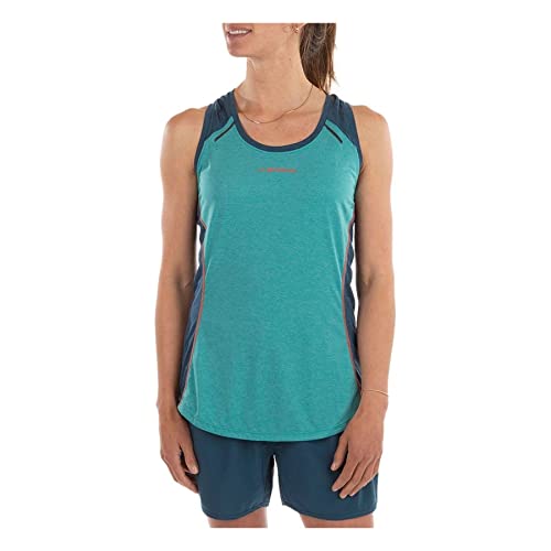 La Sportiva Tracer - Camiseta sin mangas ultraligera para mujer, color azul laguna/tormenta, talla M