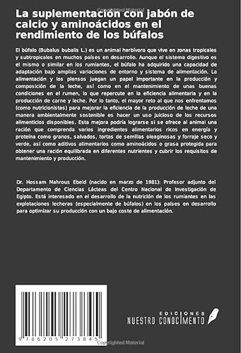 La suplementación con jabón de calcio y aminoácidos en el rendimiento de los búfalos