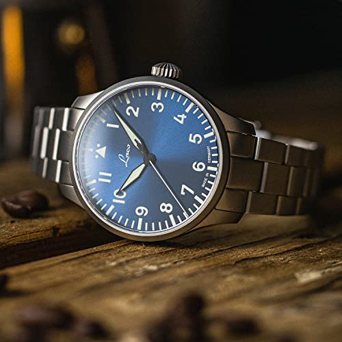 Laco Reloj de piloto Augsburg Blaue Stunde 42 MB, Reloj automático de 42 mm Ø, Modelo A, Fabricado en Alemania