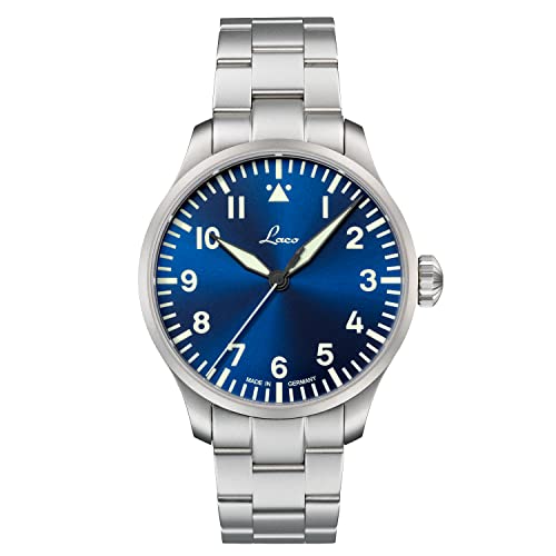 Laco Reloj de piloto Augsburg Blaue Stunde 42 MB, Reloj automático de 42 mm Ø, Modelo A, Fabricado en Alemania