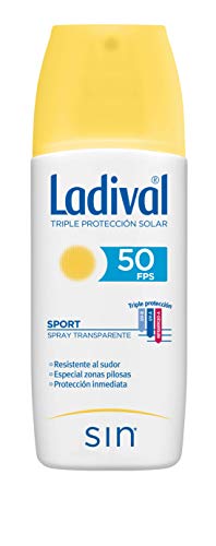 Ladival Crema Solar Para Deportistas En Spray Fps50-200ml, Blanco, 150 Mililitro