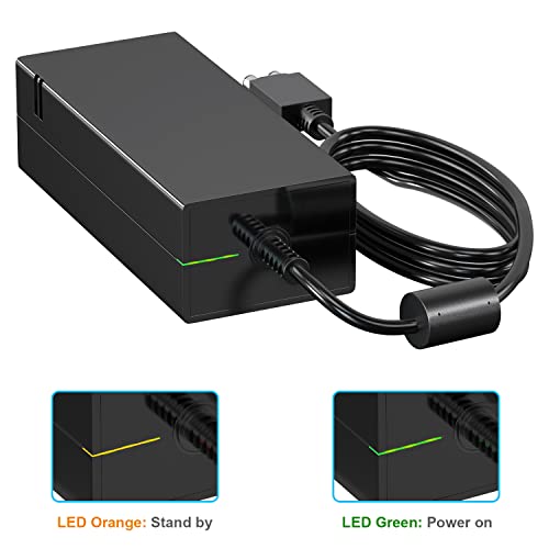 Ladrillo de alimentación para Xbox One, 【Worldwide】 Ladrillo Cargador de alimentación de CA para Xbox One,100-240V de Voltaje.