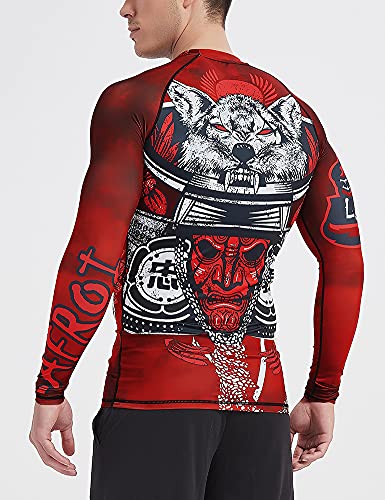 LAFROI Camisa de compresión de Manga Larga UPF 50+ Baselayer Performance para Hombre CLY08C Warrior L