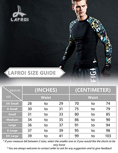 LAFROI Pantalones Cortos de Entrenamiento para Hombre, MMA Cross-Training, con cordón y Bolsillo (Dragon,XL)