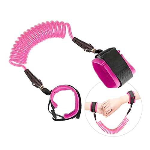 Lahviuu Correa de Seguridad para Niños,1 pcs Pulsera Antiperdida Niños Correa Antipérdida para Niños Cinturón Antipérdida Arnés de Seguridad para Niños Pulsera Niños Seguridad(1.5m Rosa)