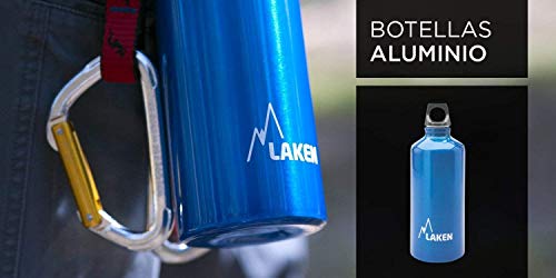 LAKEN Futura Botella de Agua, Cantimplora de Aluminio Boca Estrecha 1L, Rojo